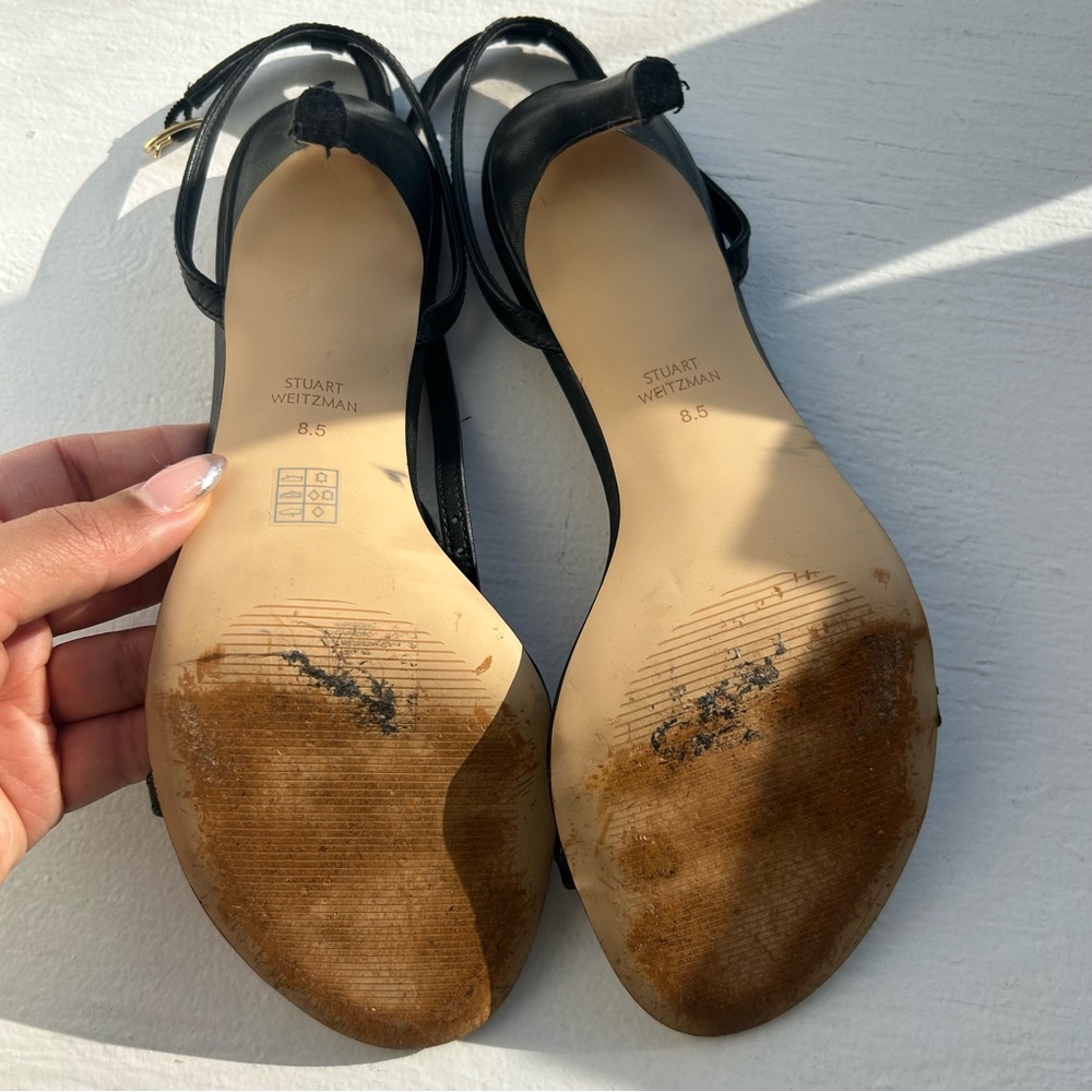Stuart Weitzman Dancer 95 Heeled Sandals - Black, 8.5 - Picture 6 of 10